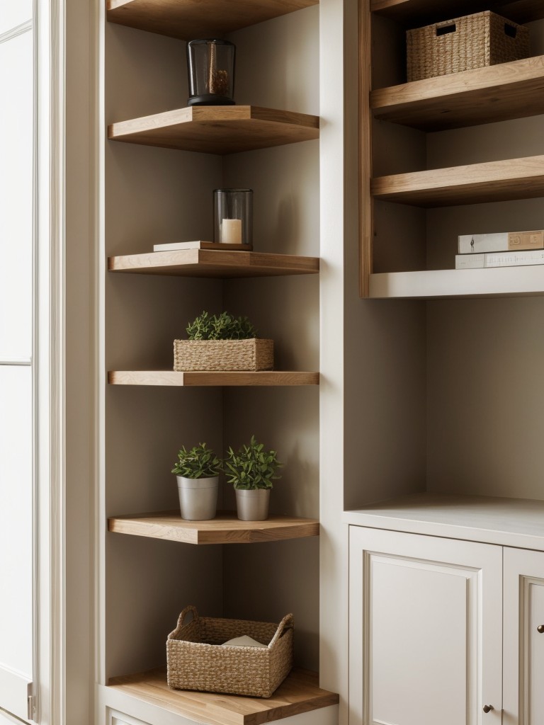 Incorporate built-in shelving into alcoves or unused corners to optimize space.
