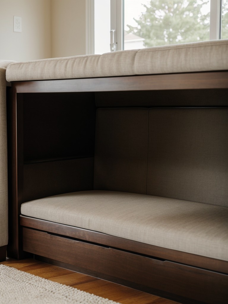 Consider a built-in bench with under-seat storage to provide a cozy seating area and hide away clutter.