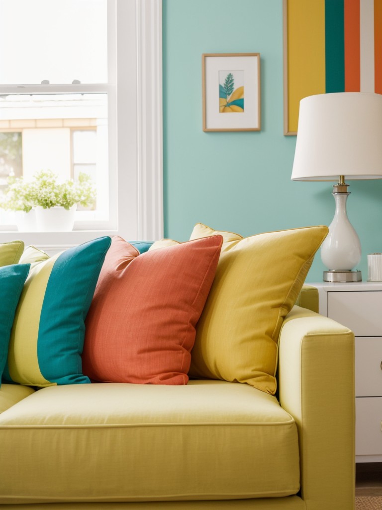 Incorporate bright and vibrant colors through planters, cushions, or decorative accessories to add a cheerful vibe.