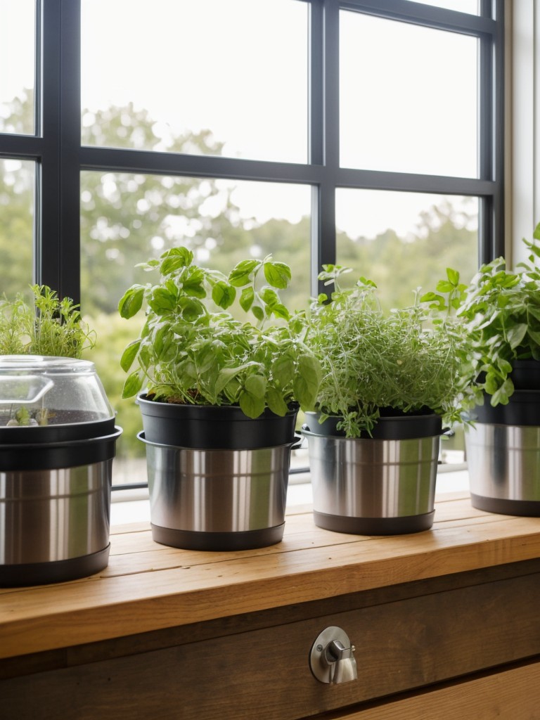 Incorporate a small herb or vegetable garden to enjoy fresh and organic produce right at home.