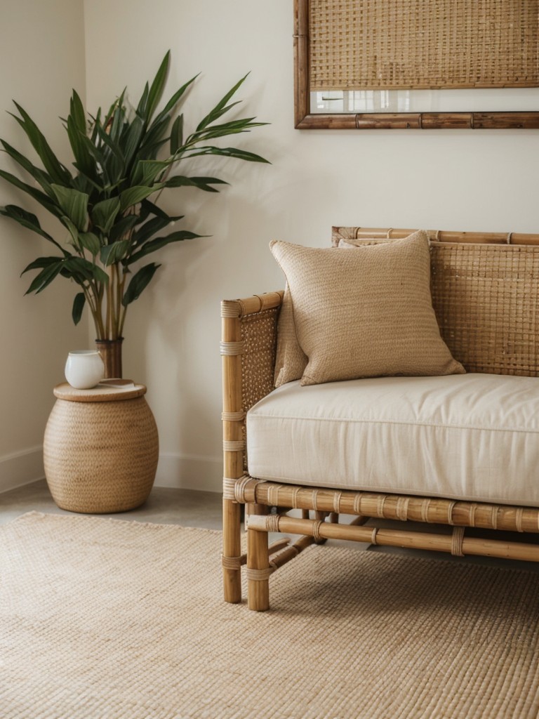 Use natural materials like bamboo, jute, or rattan for furniture or decor to bring an eco-friendly touch to your space.