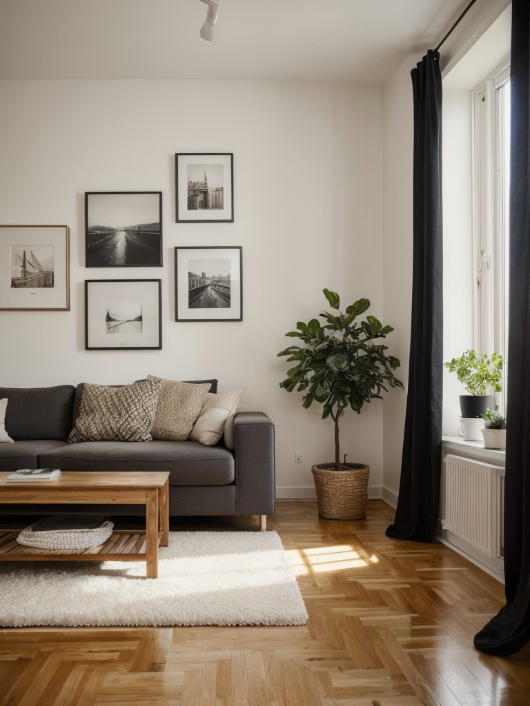 Artistic small apartment decorating ideas for creative individuals, featuring gallery walls, unique art pieces, and unconventional design elements to express your personality.