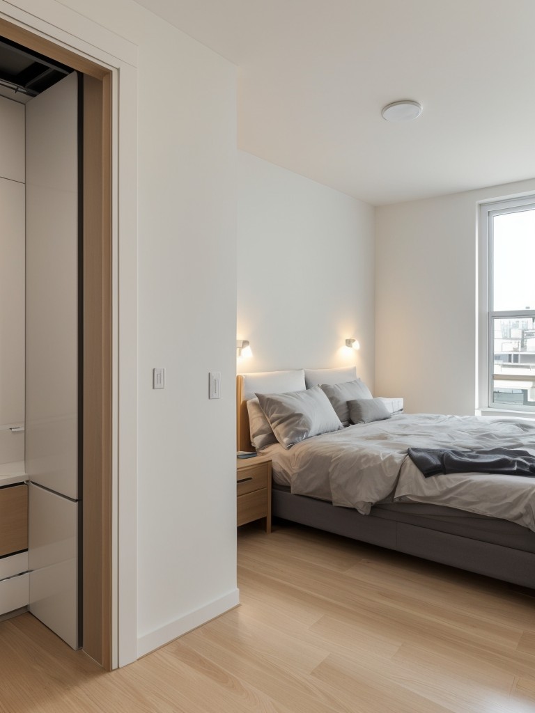 Implementing smart home technology in a small apartment, such as automated lighting or temperature control systems, to enhance convenience and save space.