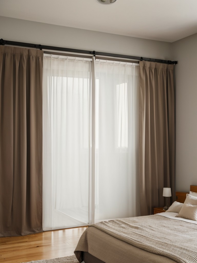 Using sliding doors or curtains to separate different areas in a small apartment, allowing for privacy when needed.