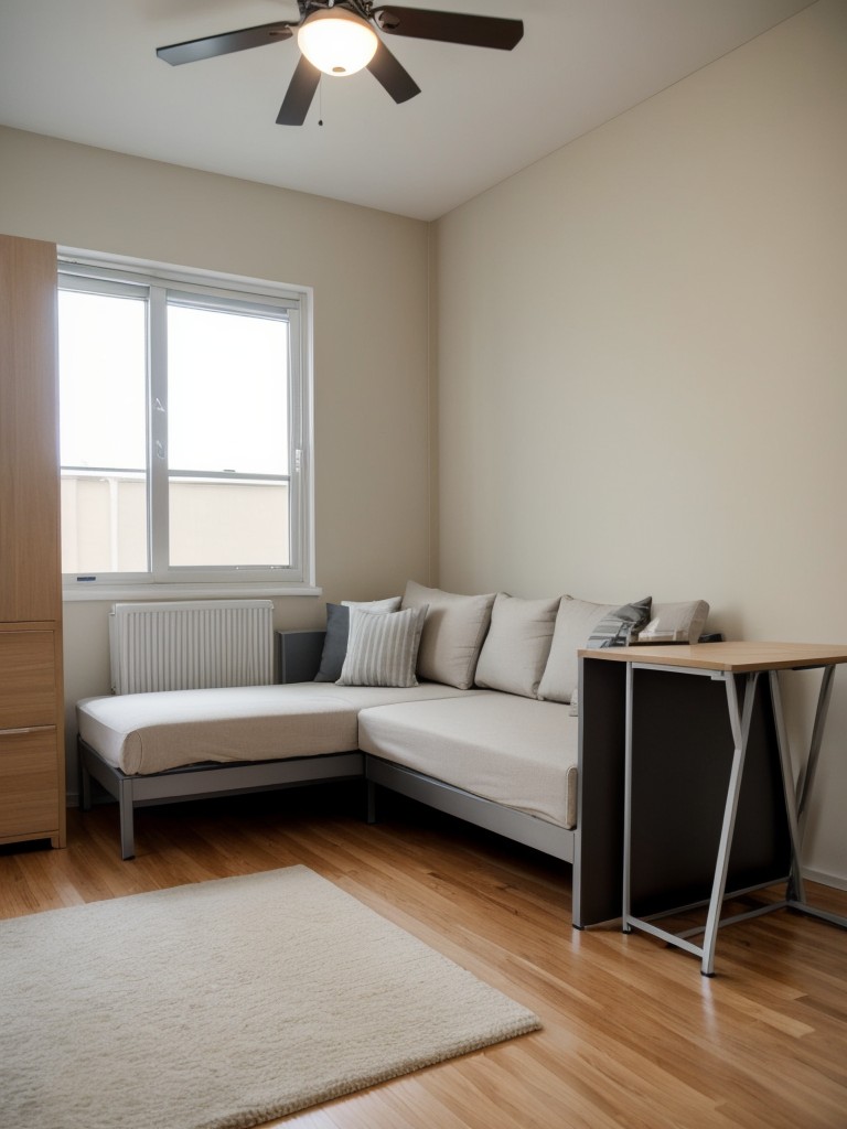 Consider utilizing folding or collapsible furniture to easily transform the layout and function of a small apartment.