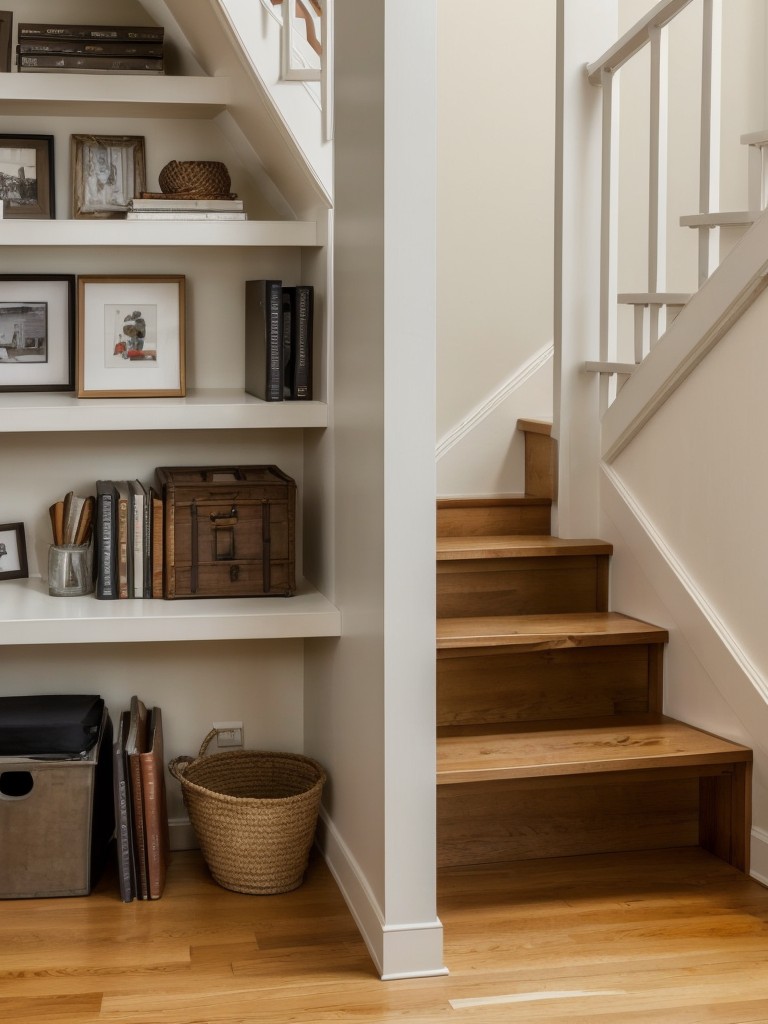 Make use of the space under the stairs by converting it into storage or a small reading nook in a small apartment.