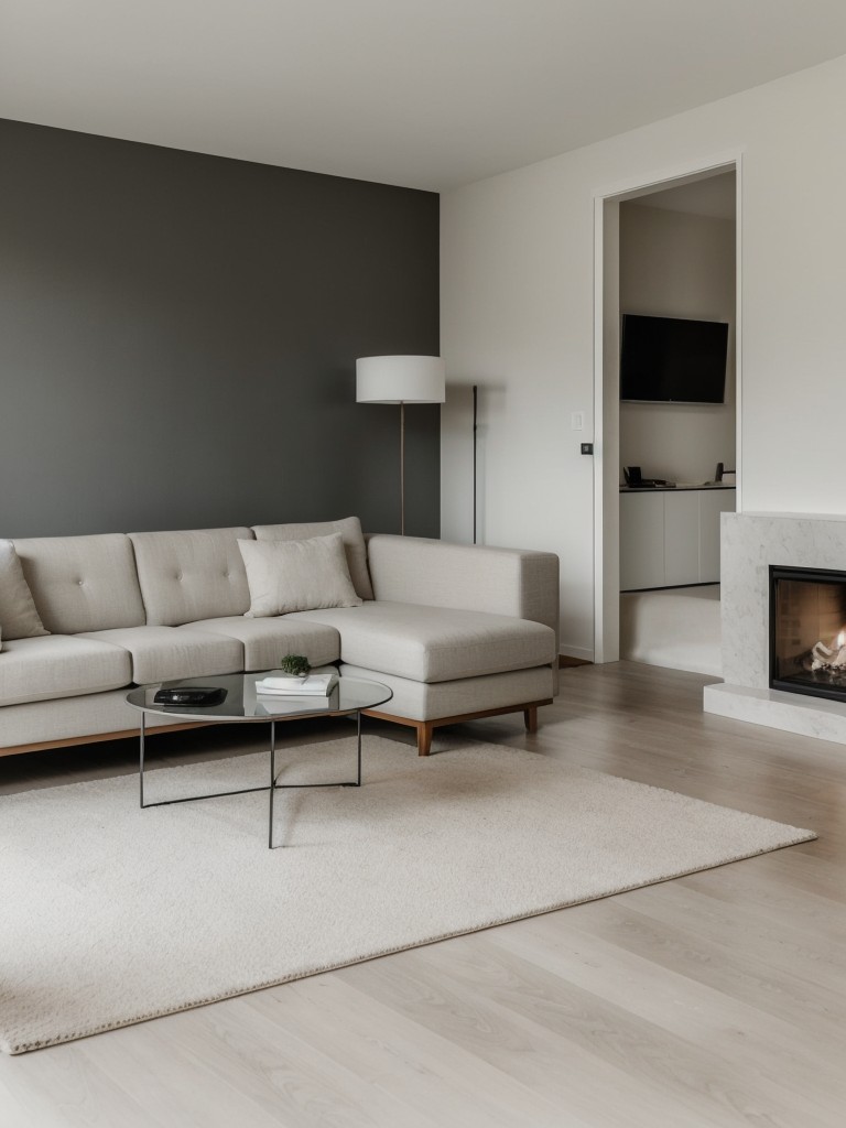 Choose a minimalist design approach with a neutral color palette, simple furniture, and clean lines to give your small living room a contemporary and spacious feel.