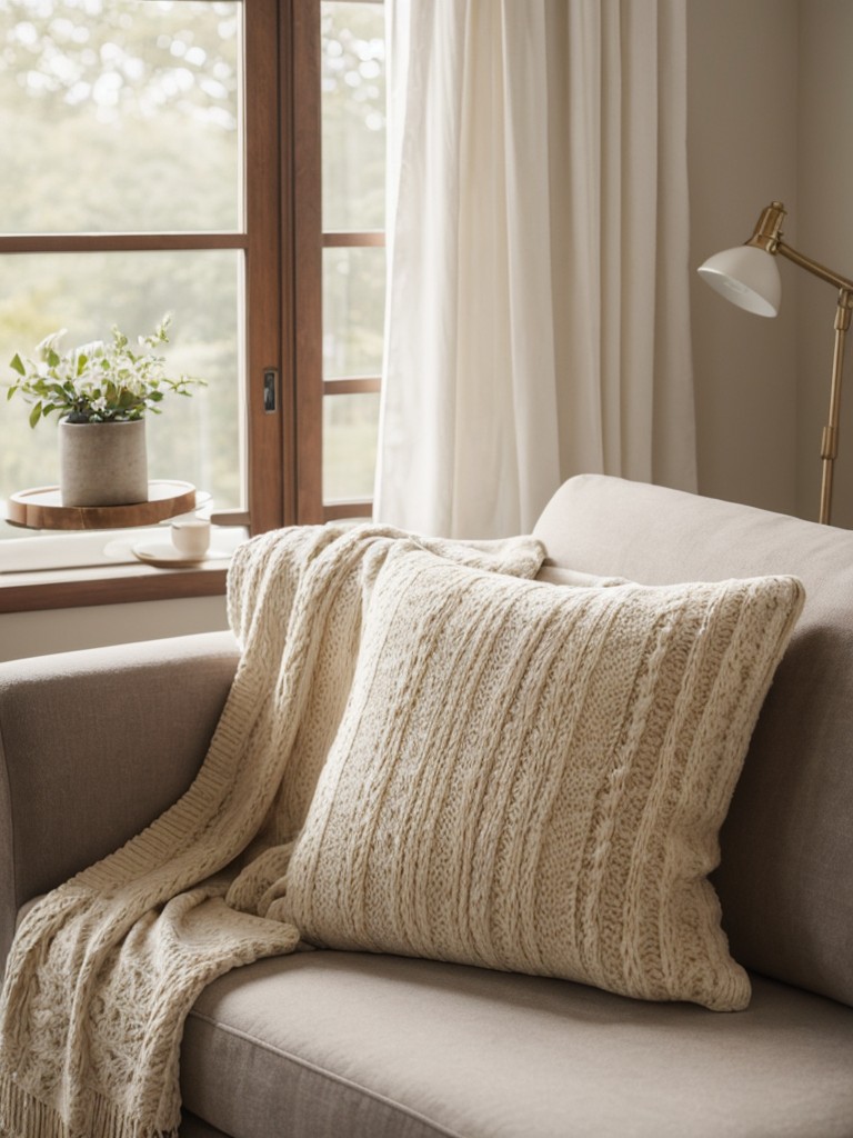 Create a cozy and inviting atmosphere with soft lighting, plush throw blankets, and comfortable cushions.