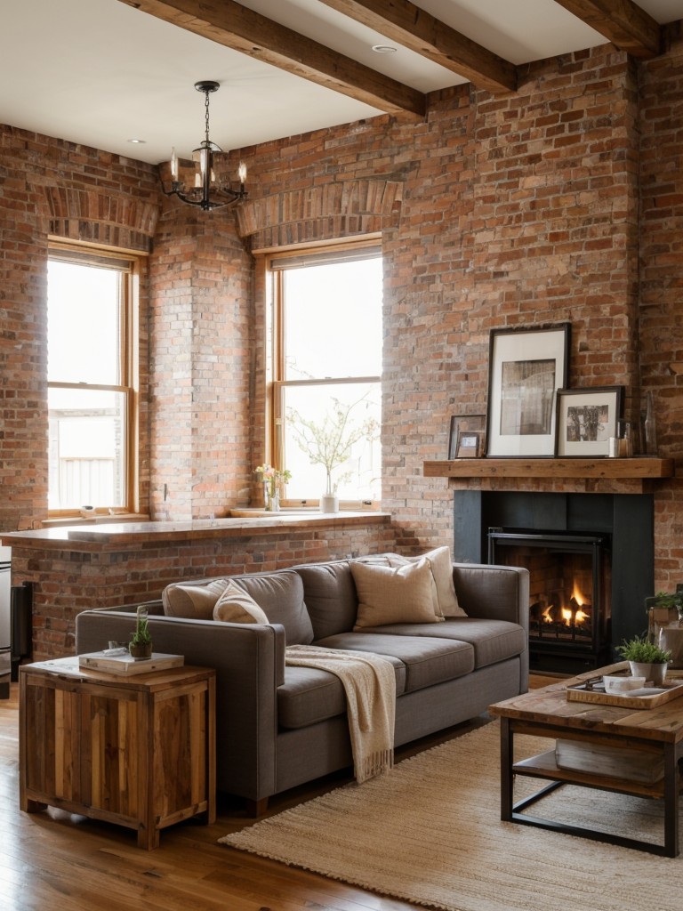 Emphasize natural elements, such as exposed brick walls or wooden beams, to add character and charm to a small chic apartment.
