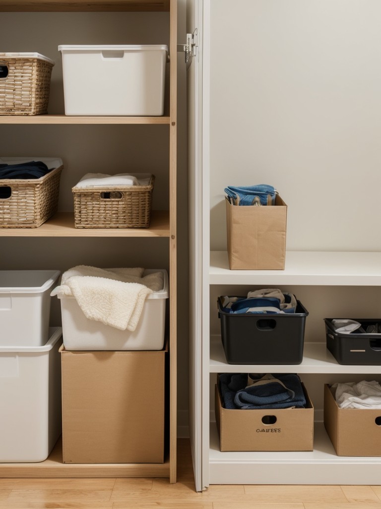 Tips for organizing and decluttering a small studio apartment, including utilizing storage bins and implementing a regular cleaning routine.