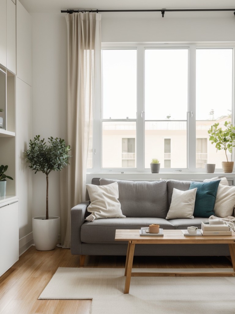 Bright and light color palettes to make small apartments feel more spacious and airy.