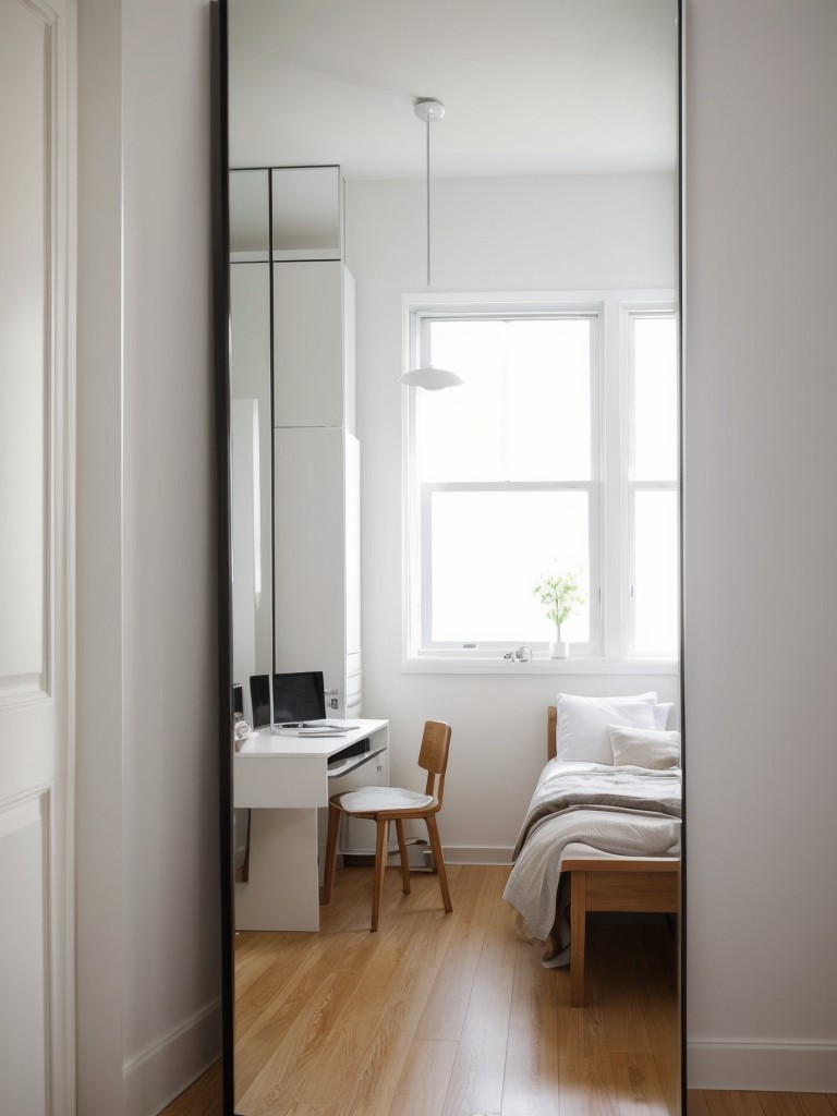 Utilizing mirrors strategically to create an illusion of larger space in small apartments.