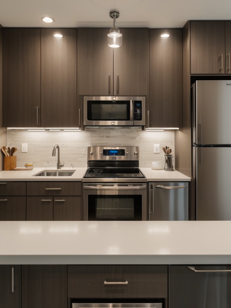 Utilizing space-saving kitchen appliances and gadgets to optimize functionality in small apartments.