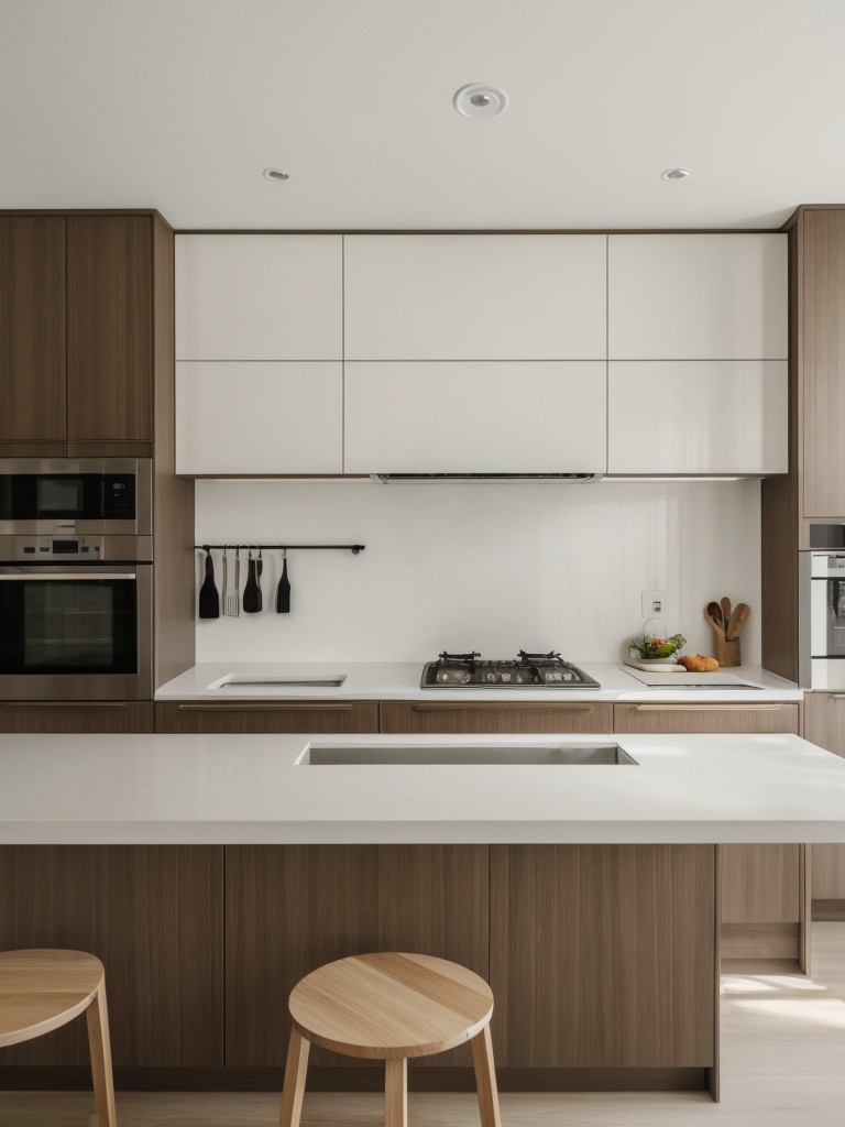 Consider opting for a minimalist-inspired kitchen design with clean lines and hidden storage solutions.