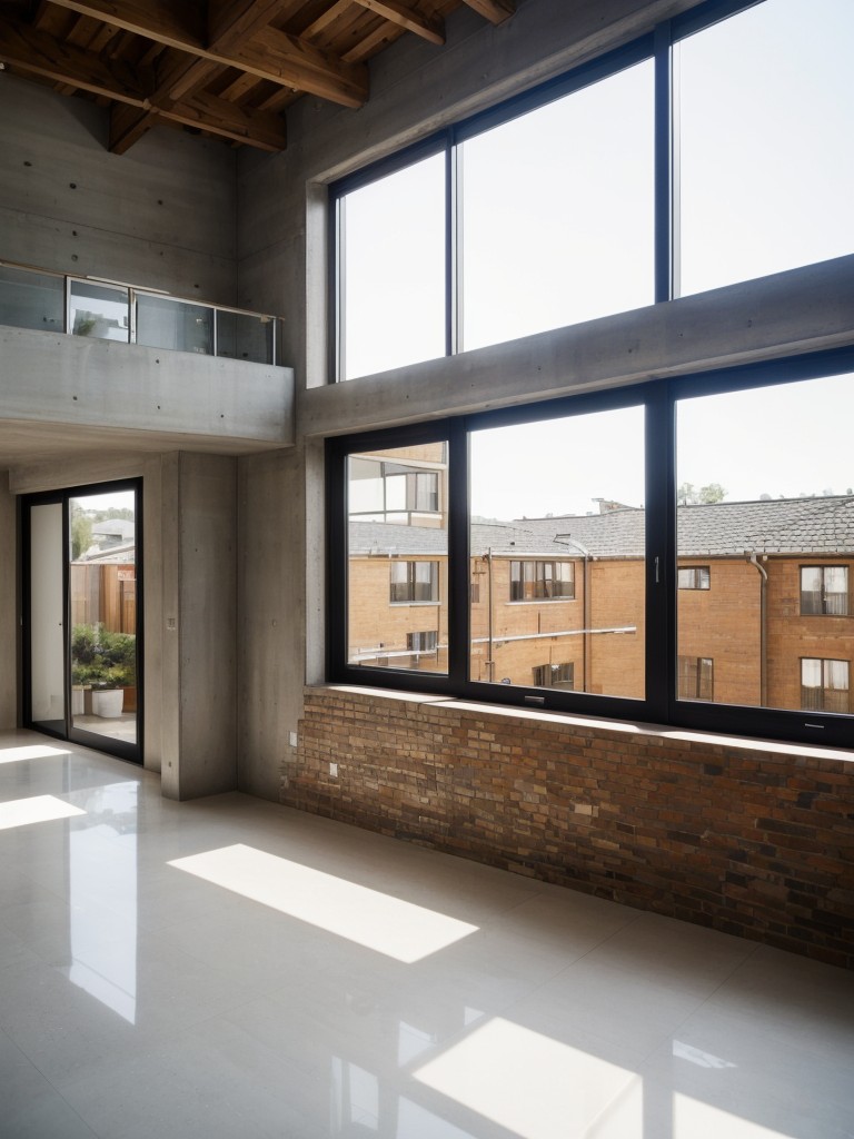 Let the architecture of the apartment shine by exposing structural elements such as beams or concrete walls.