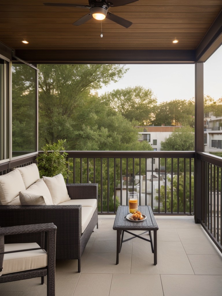 Transform your balcony or terrace into a cozy outdoor oasis, perfect for relaxation and entertaining.