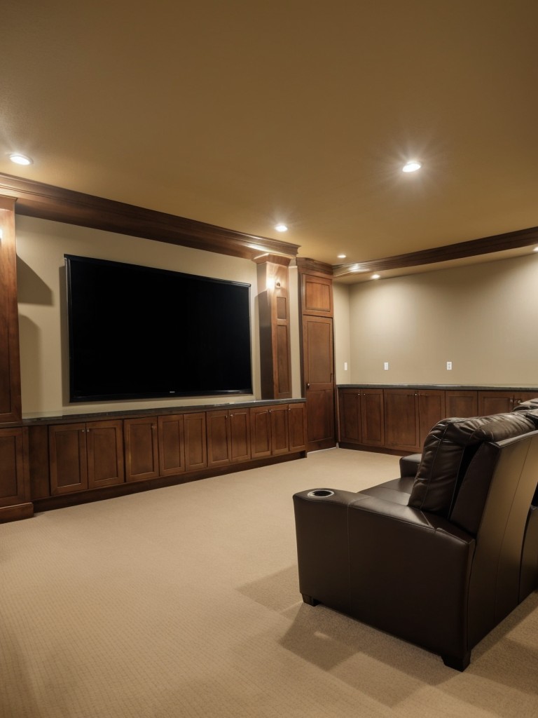 Advertise any special amenities available in the apartment community, like a private theater room for a cozy movie night.