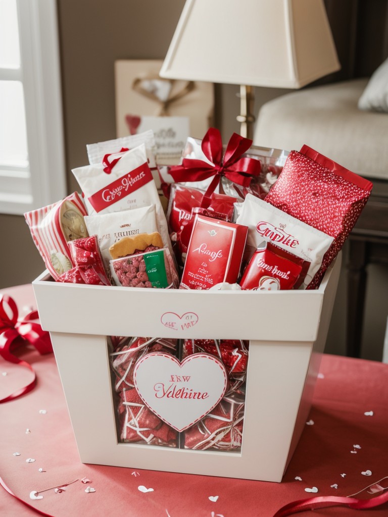 Create gift baskets or goodie bags filled with complimentary Valentine's Day treats for residents.