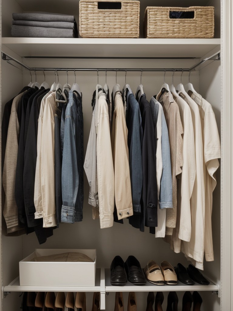 Utilizing space-saving hangers, cascading hooks, and other organizational accessories to optimize storage capacity in a small walk-in wardrobe.