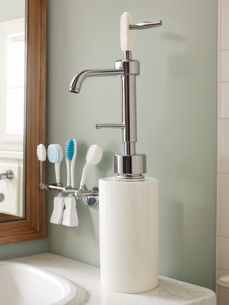 Add a touch of whimsy to your bathroom with adorable novelty toothbrush holders and soap dispensers.