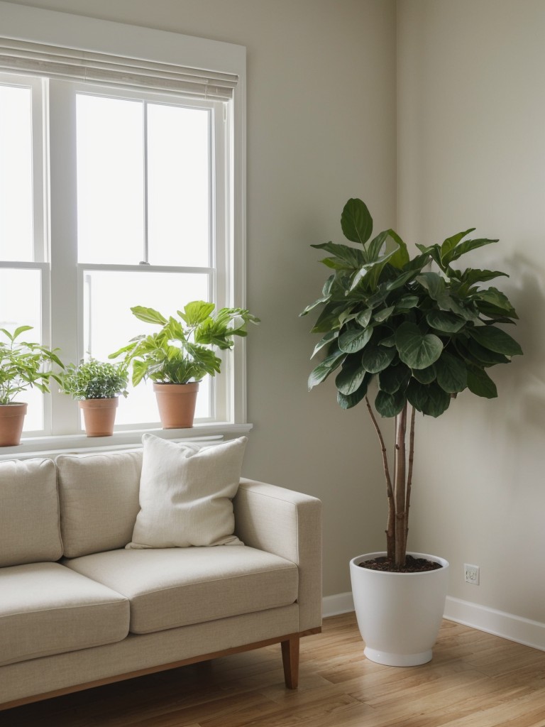 Introduce natural elements like potted plants or seashells to create a calming and refreshing atmosphere.