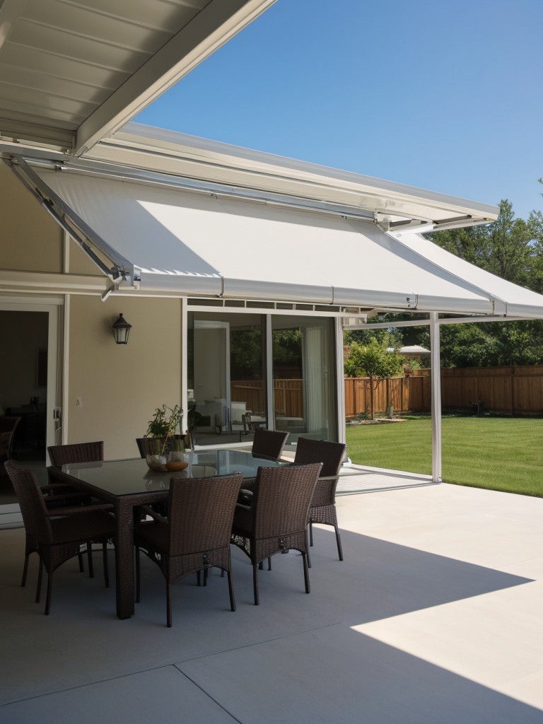 Consider installing a retractable awning to provide shade during hot summer days.