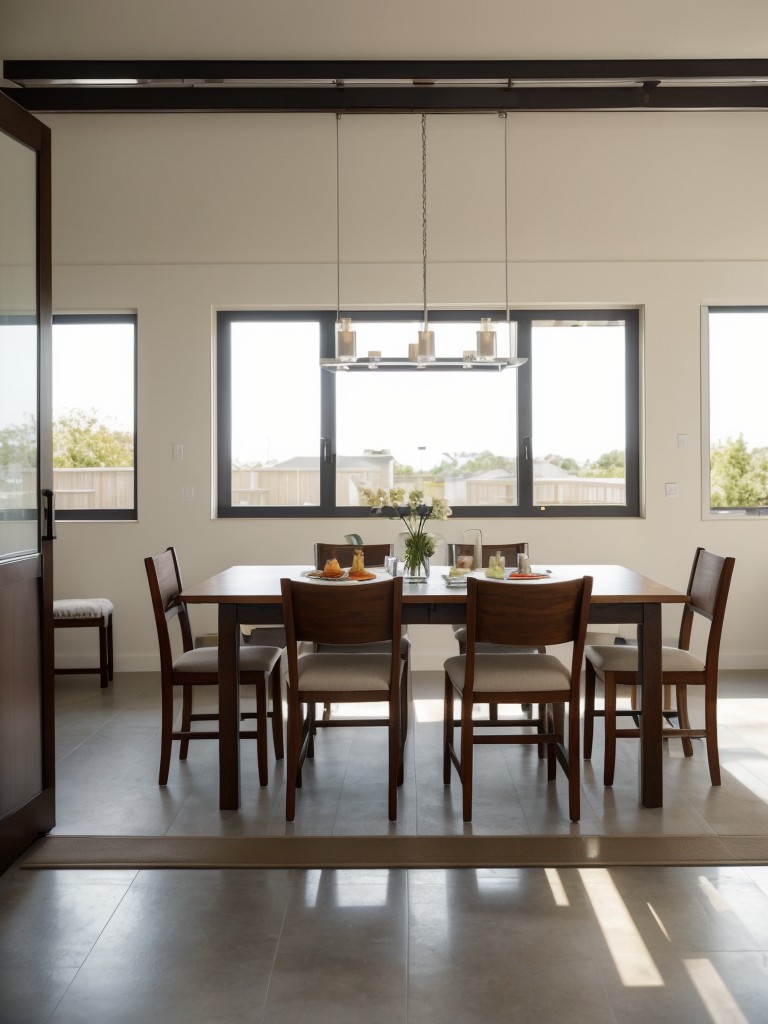 Install a retractable or folding table to maximize dining space when needed, but save room when not in use.