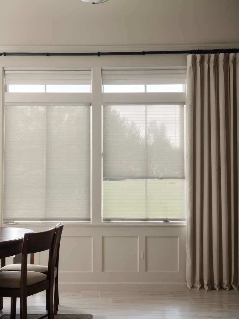 Install weather-resistant curtains or blinds to provide shade and privacy as needed.