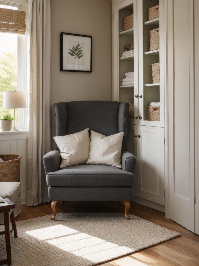 Choose a comfortable and stylish seating option for a cozy reading nook or dressing area.