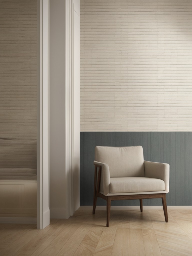 Experiment with textured walls or wallpaper to add depth and visual interest to the space.