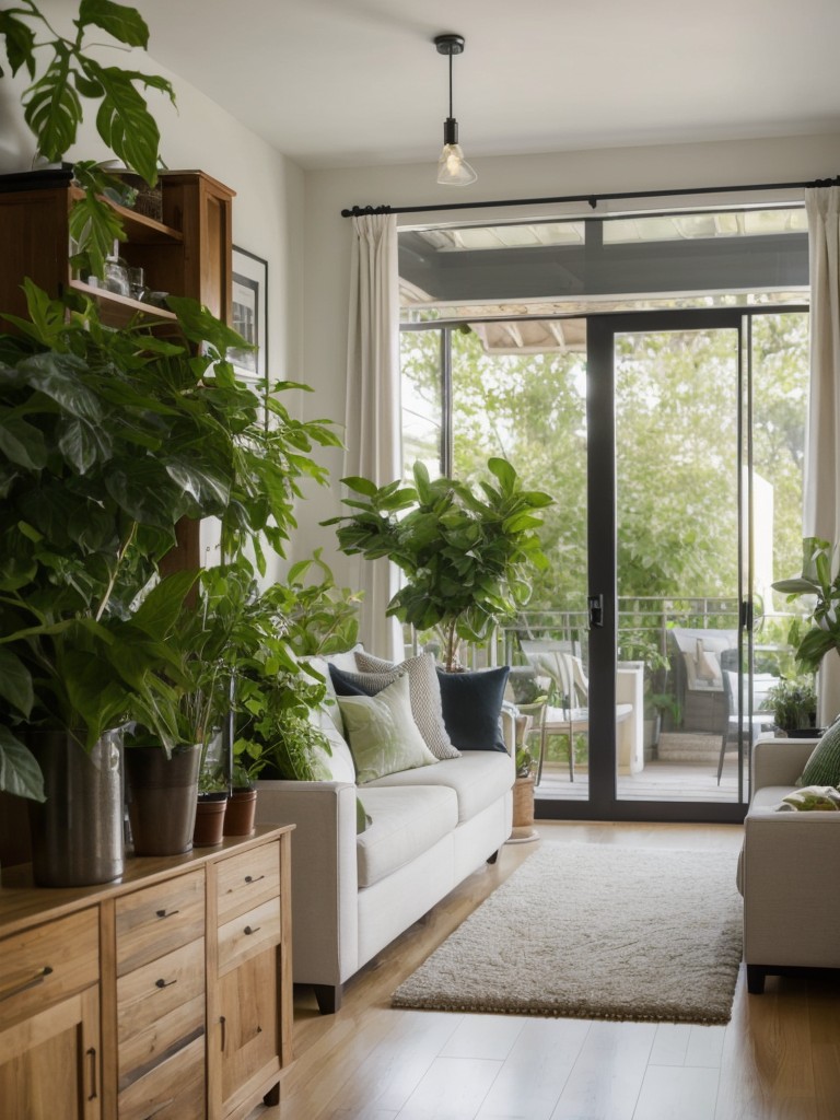 Incorporate plants or greenery to bring an element of nature and freshness into the room.