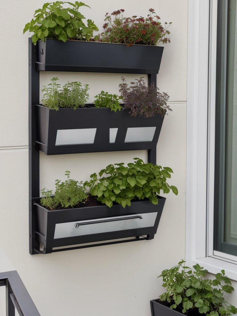 Consider adding a small herb garden on a balcony railing or wall-mounted planter for easy access in cooking.