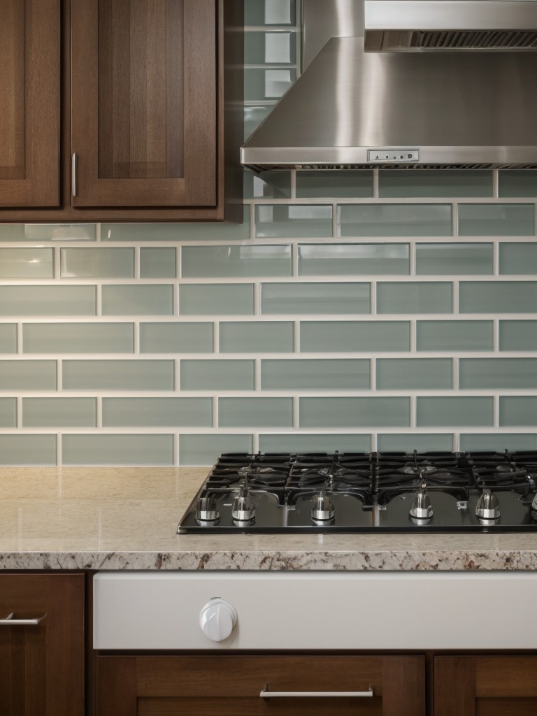 Experiment with unique and creative backsplash options, such as mirrored tiles or mosaic patterns.
