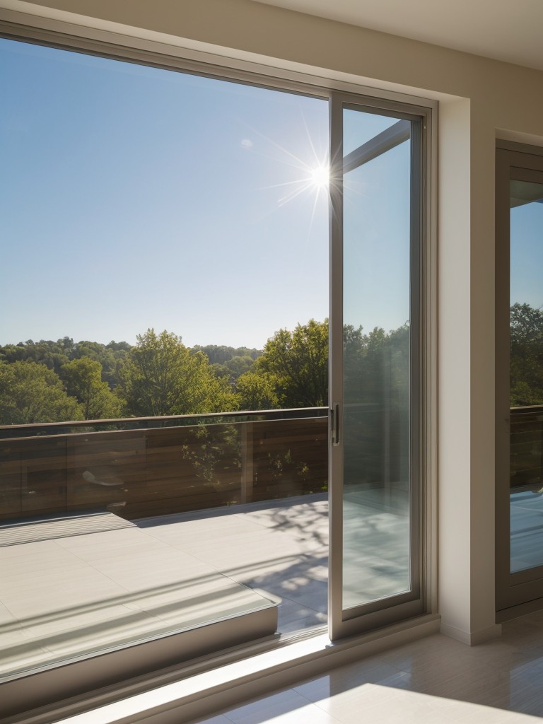 Consider installing window film or a tinted glass balustrade for enhanced privacy without sacrificing sunlight.