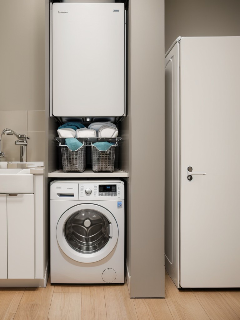 Consider installing a compact dishwasher or combination washer-dryer to save space and streamline chores.
