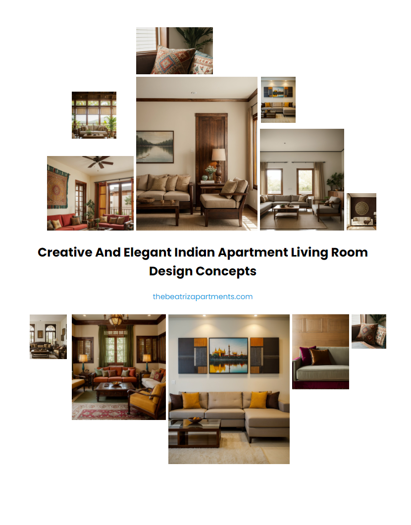 Creative and Elegant Indian Apartment Living Room Design Concepts
