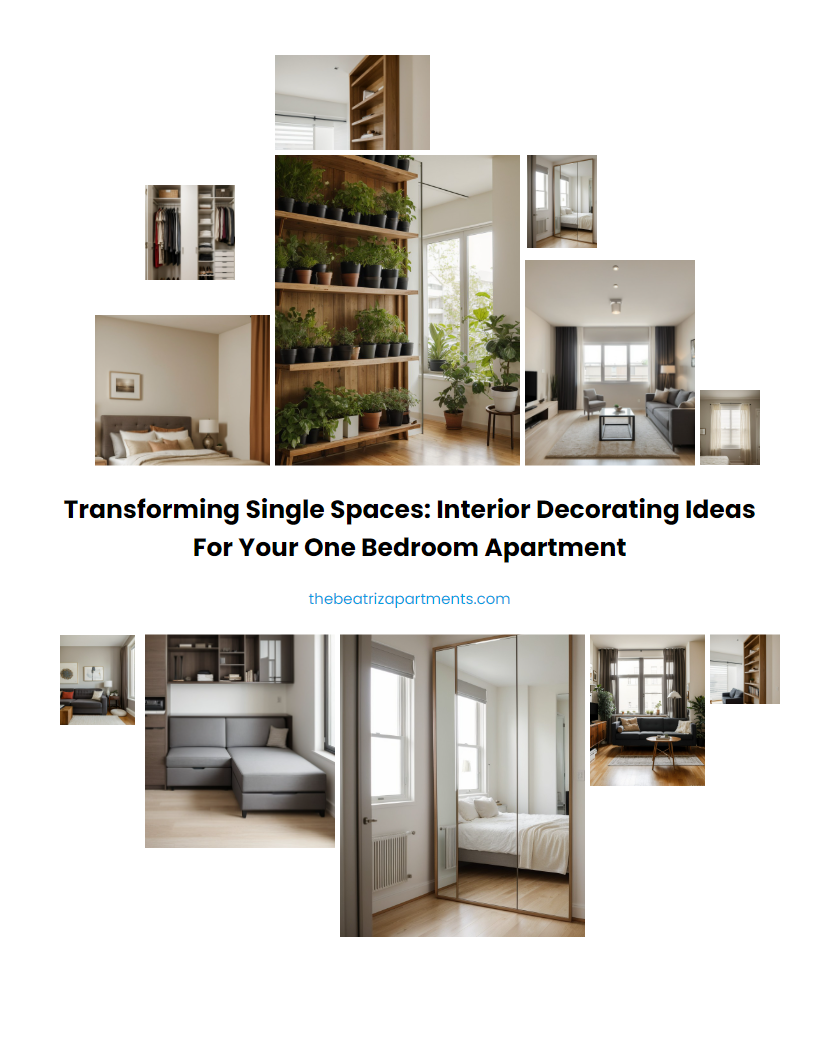 Transforming Single Spaces: Interior Decorating Ideas for Your One Bedroom Apartment