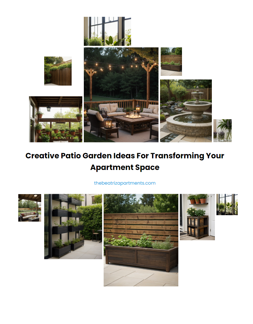 Creative Patio Garden Ideas for Transforming Your Apartment Space