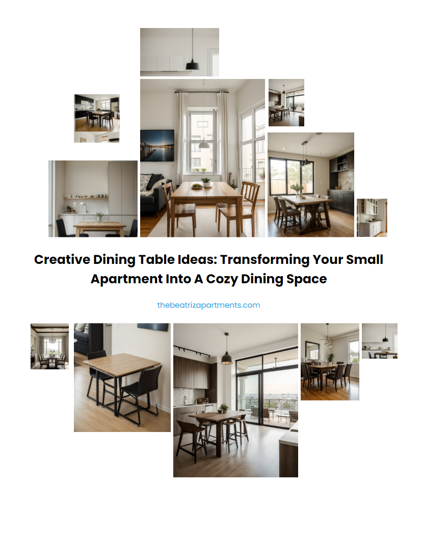 Creative Dining Table Ideas: Transforming Your Small Apartment Into a Cozy Dining Space