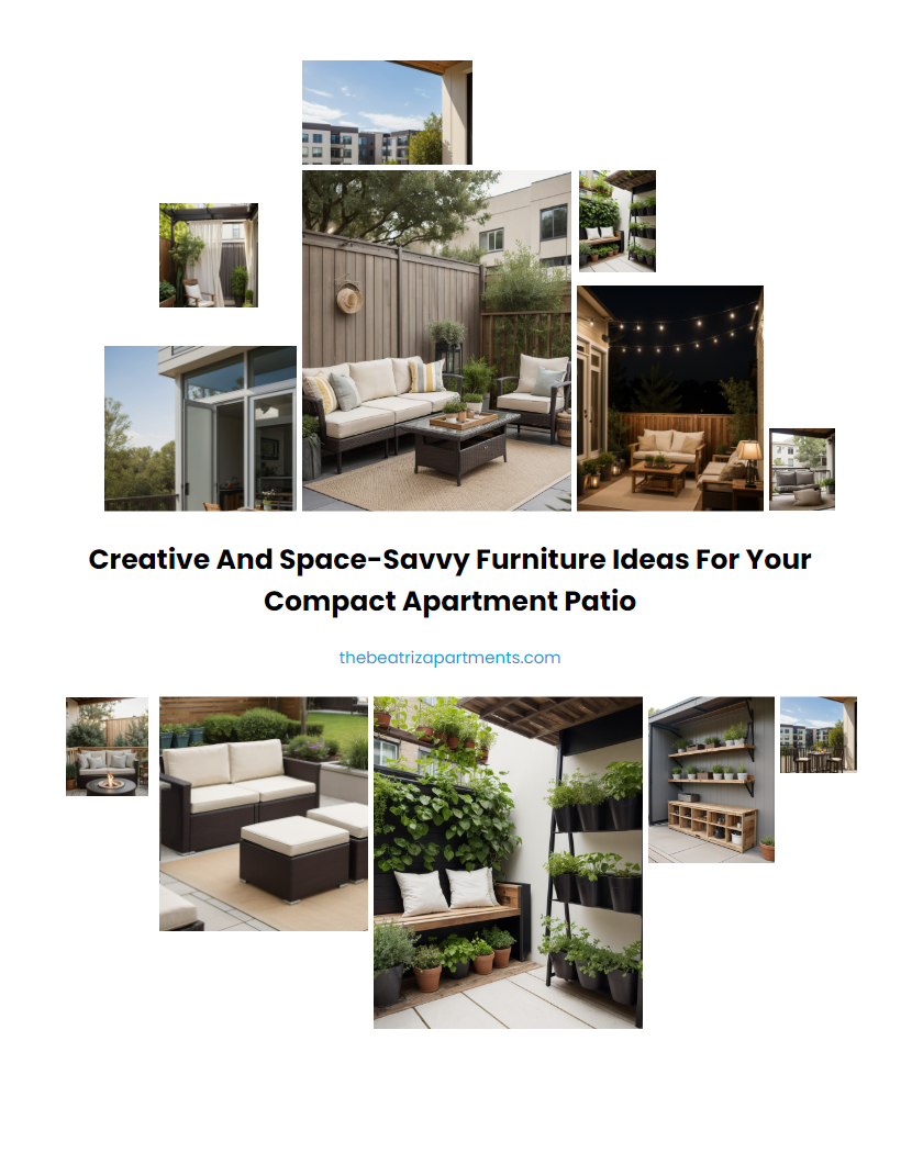 Creative and Space-Savvy Furniture Ideas for Your Compact Apartment Patio