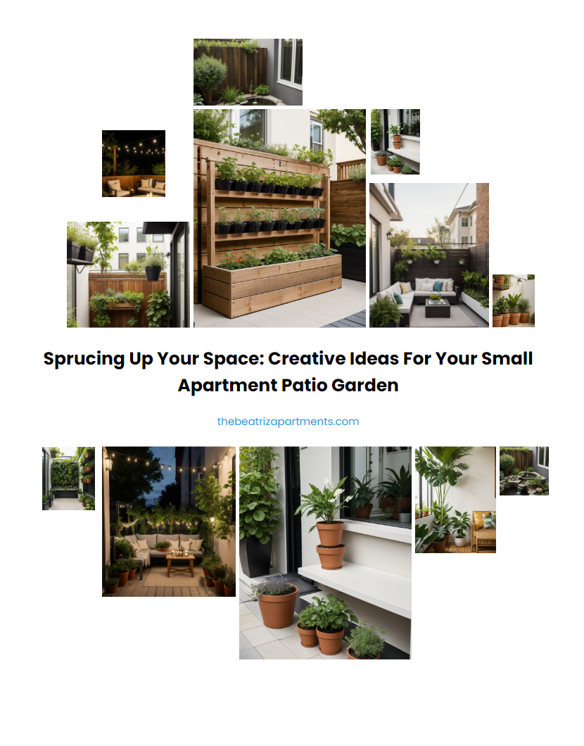 Sprucing Up Your Space: Creative Ideas for Your Small Apartment Patio Garden