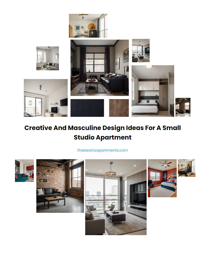 Creative and Masculine Design Ideas for a Small Studio Apartment
